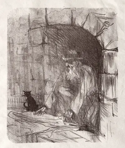 Am Fuße des Sinai: Eine Hinterstube in Krakau von Henri de Toulouse-Lautrec