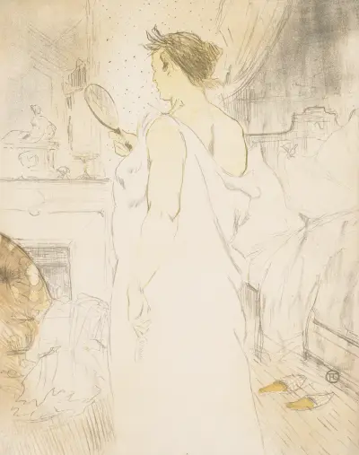 Elles: Kobieta z lusterkiem, Henri de Toulouse-Lautrec