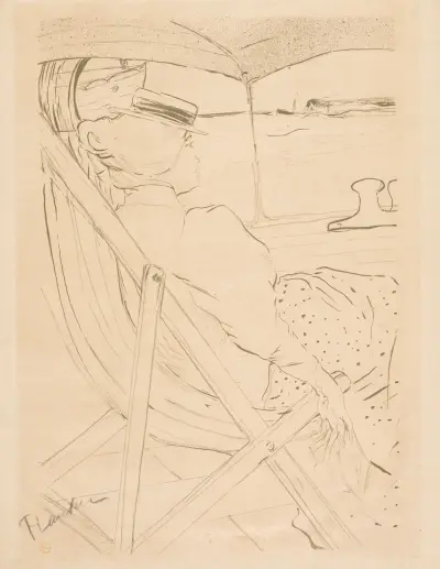 Passageraren på linje 54, 1896 – nr 1 av Henri de Toulouse-Lautrec