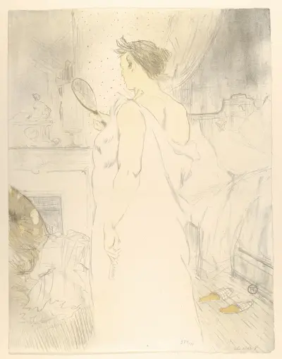 Blick in den Spiegel von Henri de Toulouse-Lautrec
