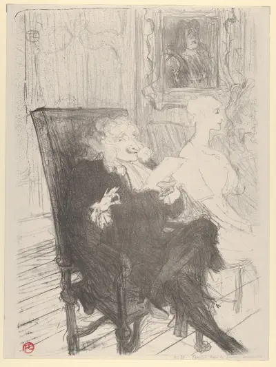Truffier and Moreno, in Les Femmes Savantes av Henri de Toulouse-Lautrec