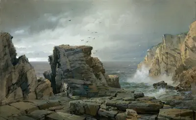 Eine felsige Küste von William Trost Richards