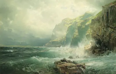 Felsküste, Cornwall von William Trost Richards