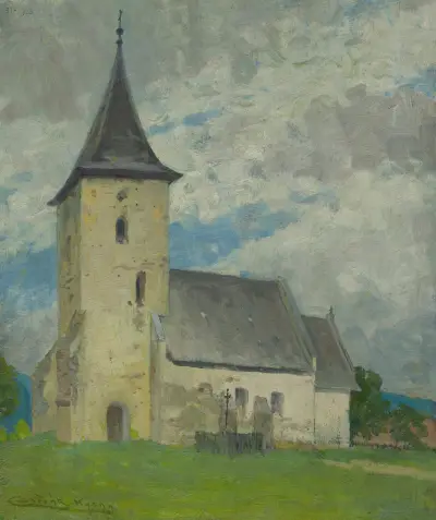 Church in Kysak av Ľudovít Čordák
