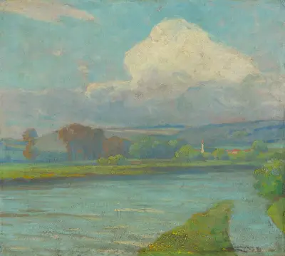 Landscape with river av Ľudovít Čordák
