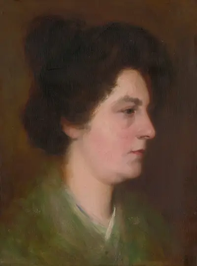Head Study of a Woman, 1900 av Ľudovít Pitthordt