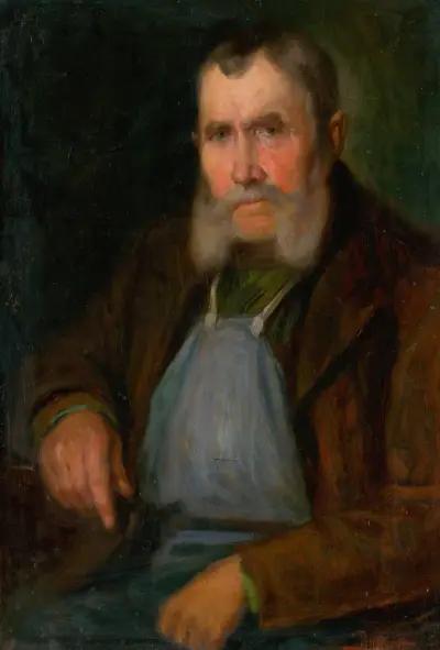 Portrait of Old Bratislava Vine-Dresser Schmidt-Hanzl av Ľudovít Pitthordt