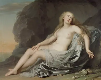 Ariadne liggande på Naxos strand av Adolf Ulrik Wertmüller