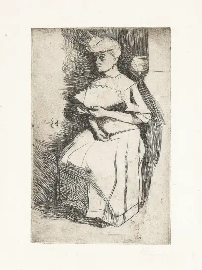 Donna con ventaglio, Umberto Boccioni