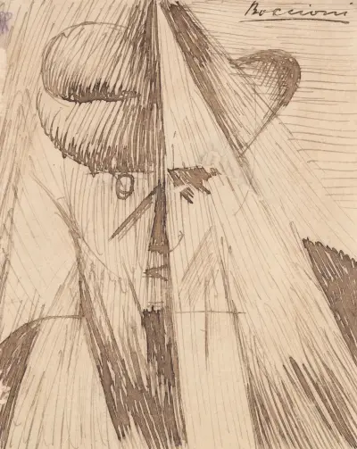 Head Against the Light (The Artist’s Sister), Umberto Boccioni