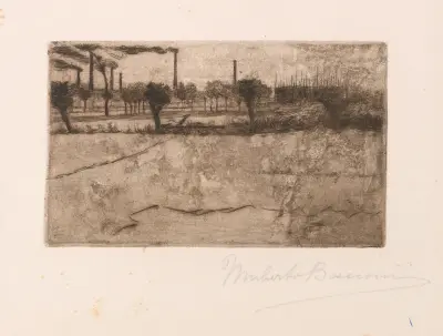 Landscape with Industrial Plants, Umberto Boccioni