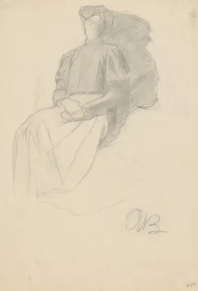Seated Woman with a Dark Blouse, Umberto Boccioni