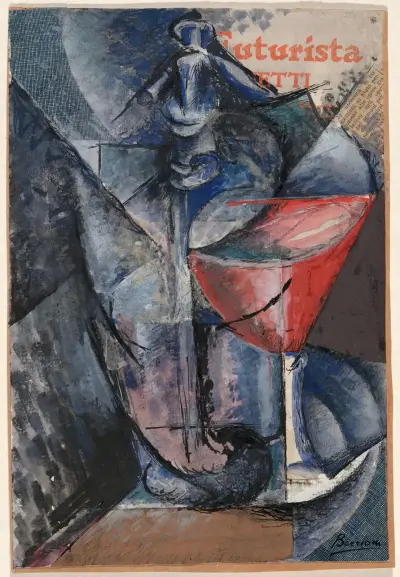Still Life; Glass and Siphon, Umberto Boccioni