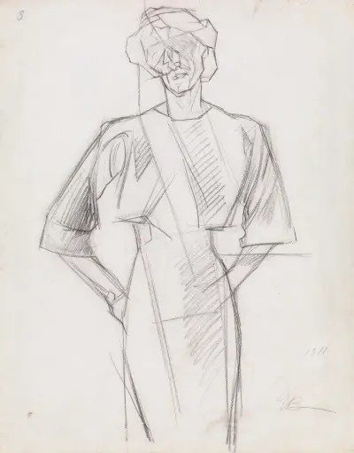 Study for Female Figure (Ines), Umberto Boccioni
