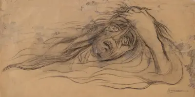 Study for ‘The Dream – Paolo and Francesca’, Umberto Boccioni