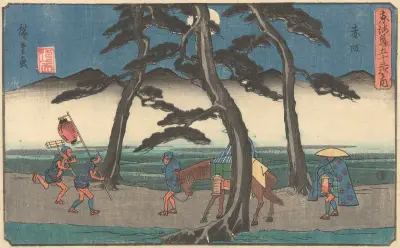 Akasaka, 1841 av Utagawa Hiroshige