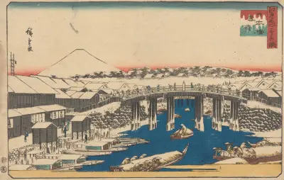 Clearing Water after Snow, Utagawa Hiroshige