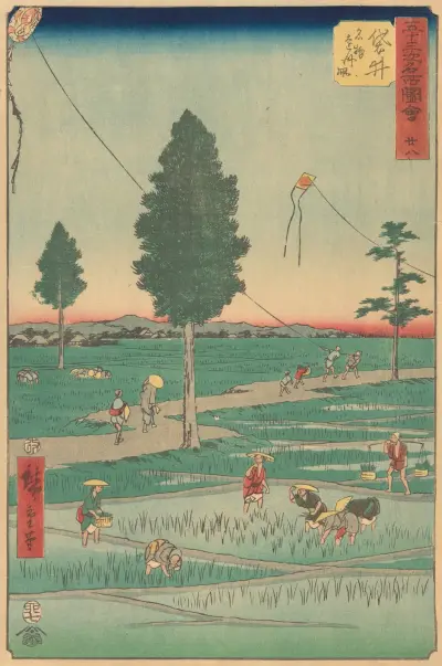 Fukuroi, 1855 av Utagawa Hiroshige