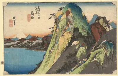 Hakone; The Lake (Kosui) av Utagawa Hiroshige
