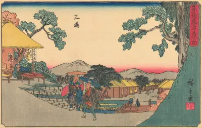 Mishima, 1841 av Utagawa Hiroshige