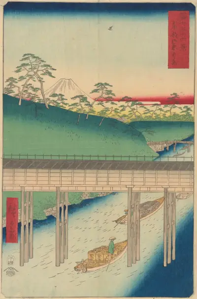 Ochanomizu Bridge av Utagawa Hiroshige
