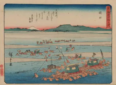 Tokaido gojusantsugi, Pl.24 av Utagawa Hiroshige