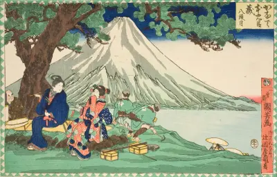 Osmá scéna; Cesta, Utagawa Kuniyoshi