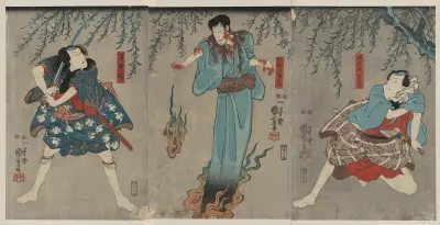 Dōguya jinza hōkaibō bōkon shimobe gunsuke, Utagawa Kuniyoshi