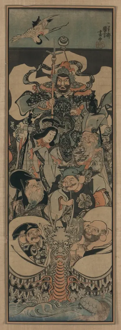 Shichifukujin takarabune, Utagawa Kuniyoshi