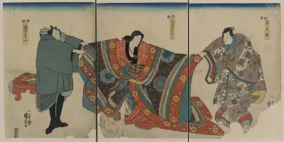 Taira no munemori mikazuki osen ebizako no jū, Utagawa Kuniyoshi