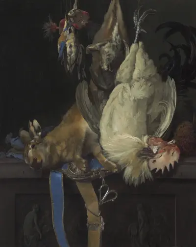 Stillleben mit erlegtem Wild von Willem van Aelst