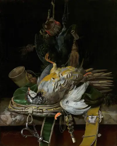 Stillleben mit Rebhühnern von Willem van Aelst