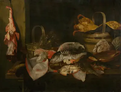 Still Life with Fish, 1660 av Abraham van Beyeren