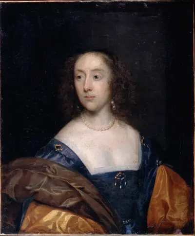 Portrait of a Lady in Blue av Cornelis Jonson van Ceulen