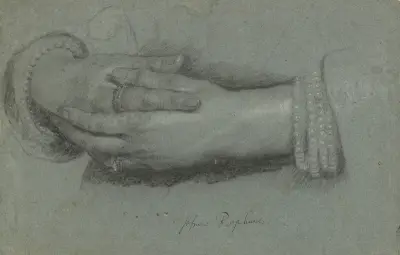 Study of a Woman’s Hands av Cornelis Jonson van Ceulen
