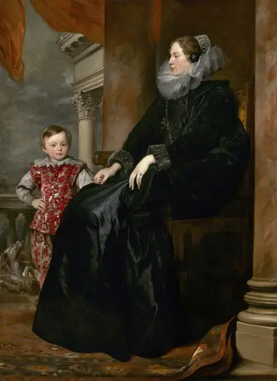 Genueńska szlachcianka i jej syn, Anthony van Dyck