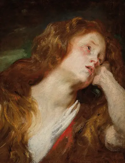 Młoda kobieta z głową na ramieniu, prawdopodobnie Maria Magdalena jako pokutnica, Anthony van Dyck