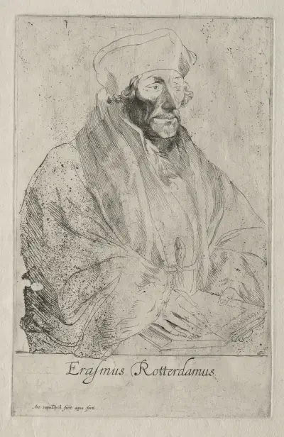 Desiderius Erasmus of Rotterdam av Anthony van Dyck