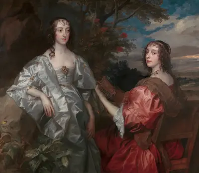 Katherine, hraběnka z Chesterfieldu, a Lucy, hraběnka z Huntingdonu, Anthony van Dyck