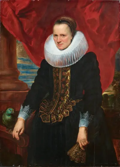 Portret szlachcianki z papugą, Anthony van Dyck