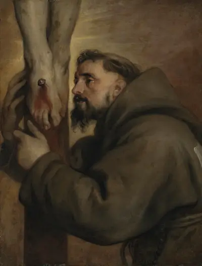 Svatý František z Assisi u paty kříže, Anthony van Dyck