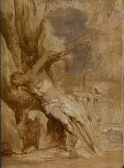 Svatý Šebestián ošetřovaný andělem, Anthony van Dyck
