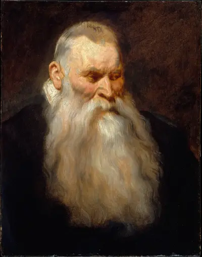 Study Head of an Old Man with a White Beard av Anthony van Dyck