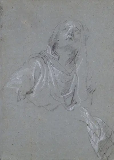 Studie madony hledící vzhůru, Anthony van Dyck