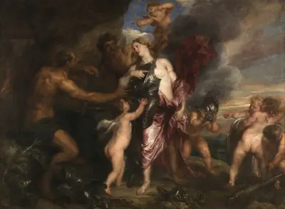 Tetyda otrzymuje nową zbroję Achillesa w kuźni Wulkana, Anthony van Dyck