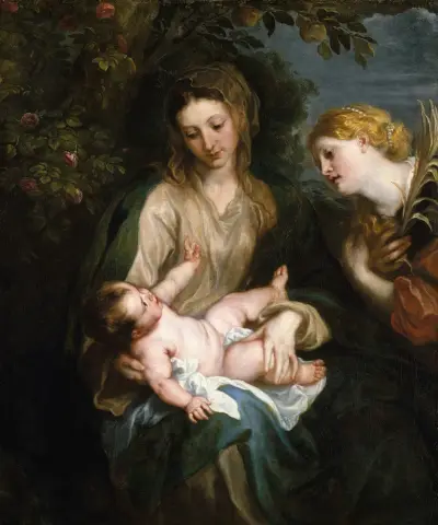 Jungfrau und Kind mit der heiligen Katharina von Alexandria von Anthony van Dyck