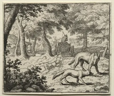 The Badger’s Defense of Reynard av Allaert van Everdingen