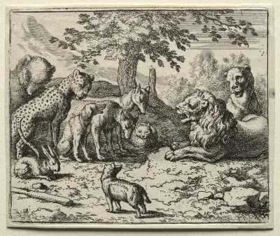 The Lion’s Council av Allaert van Everdingen