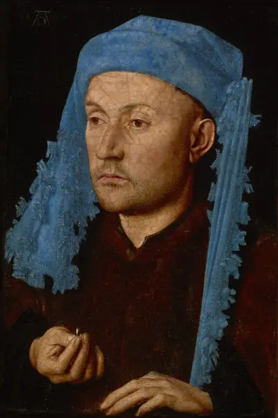 Man in a Blue Cap av Jan van Eyck