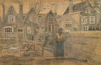 Houses Seen From The Back Window Of Sien’s Mother’s House av Vincent van Gogh